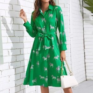 Zebra Print MIDI Dress